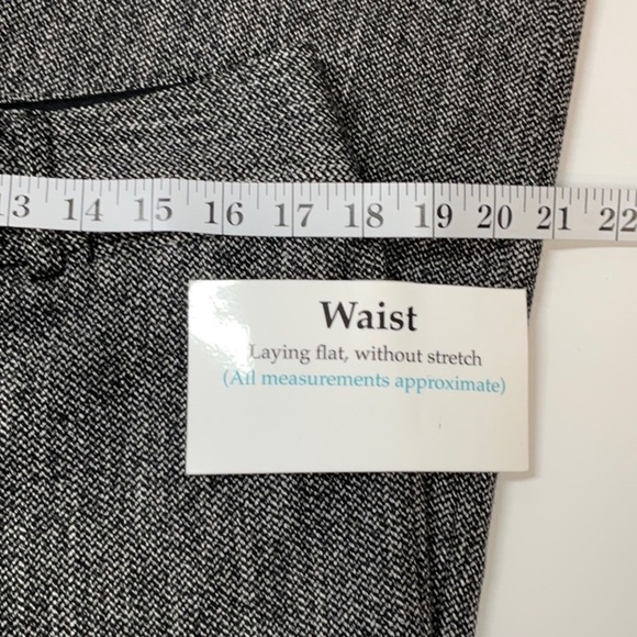 Ann Taylor LOFT Julie Trousers Tweed Black Soft White Gray SIZE 8 - Picture 6 of 11